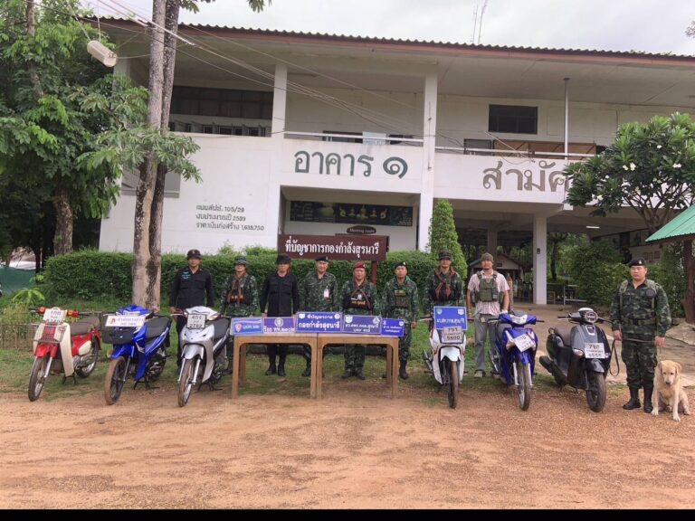 ตรวจยึดรถจักรยานยนต์ เตรียมส่งออกประเทศเพื่อนบ้าน ที่ จ.อุบลราชธานี