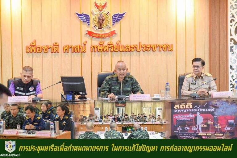 การประชุมหารือเพื่อกำหนดมาตรการ ในการแก้ไขปัญหา การก่ออาชญากรรมออนไลน์